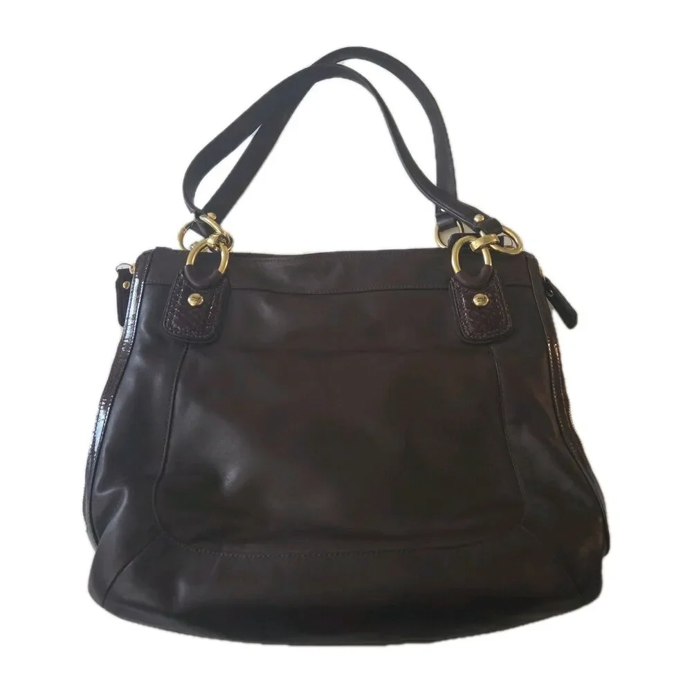 NEW Coach Kristin Spectator Purple Ostrich Handbag #18303 Vintage Y2K